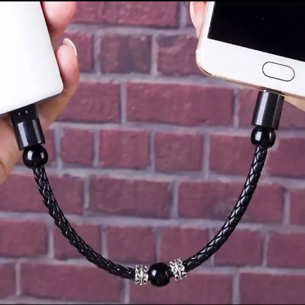 Stylish bracelet that can be used to plug into iPhone & usb to charge battery.